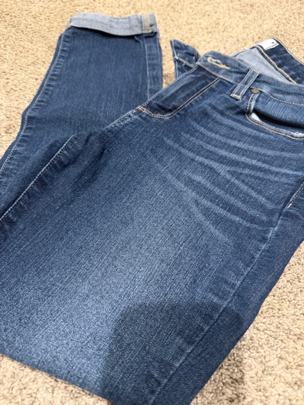 PAIGE Dark Blue Skinny Jeans